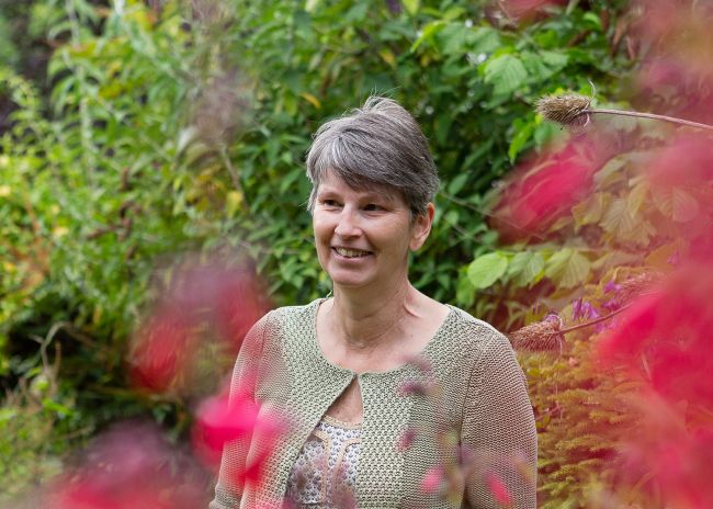 Photo of Janet Manning in her garden